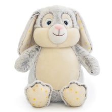 Load image into Gallery viewer, Grey Cubbie Bunny (Yellow Stars)