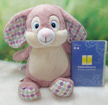 Load image into Gallery viewer, Pink Polkadot Cubbie Bunny