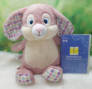 Pink Polkadot Cubbie Bunny