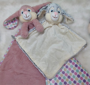 Pink Polkadot Bunny Blanket