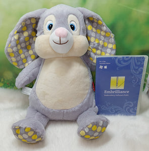 Grey Polkadot Cubbie Bunny