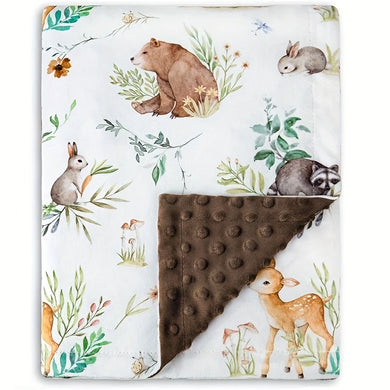 Woodland Animals Minky Blanket