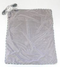 Load image into Gallery viewer, Grey Polkadot Bunny Cubbies Blanket