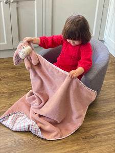 Pink Polkadot Bunny Blanket