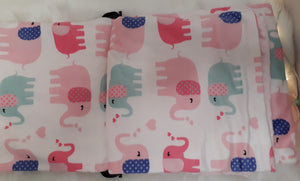 Pink Elephants Minky Blanket