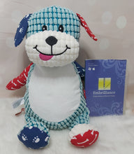 Load image into Gallery viewer, Barkley Bone the Harlequin Cubbie Dog