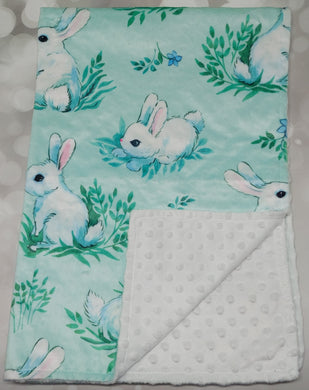 Cute Bunnies Minky Blanket