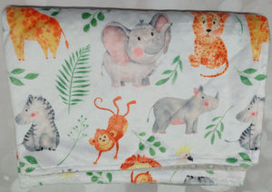 Jungle Animals Minky Blanket