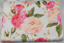 Load image into Gallery viewer, Pink Roses Minky Blanket