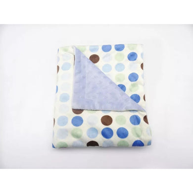 Blue Dots Minky Blanket