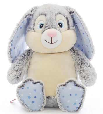 Grey Cubbie Bunny (Blue Stars)