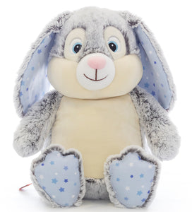 Grey Cubbie Bunny (Blue Stars)
