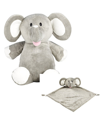 Elle the Elephant Cubbie and Cuddle Blanket Combo