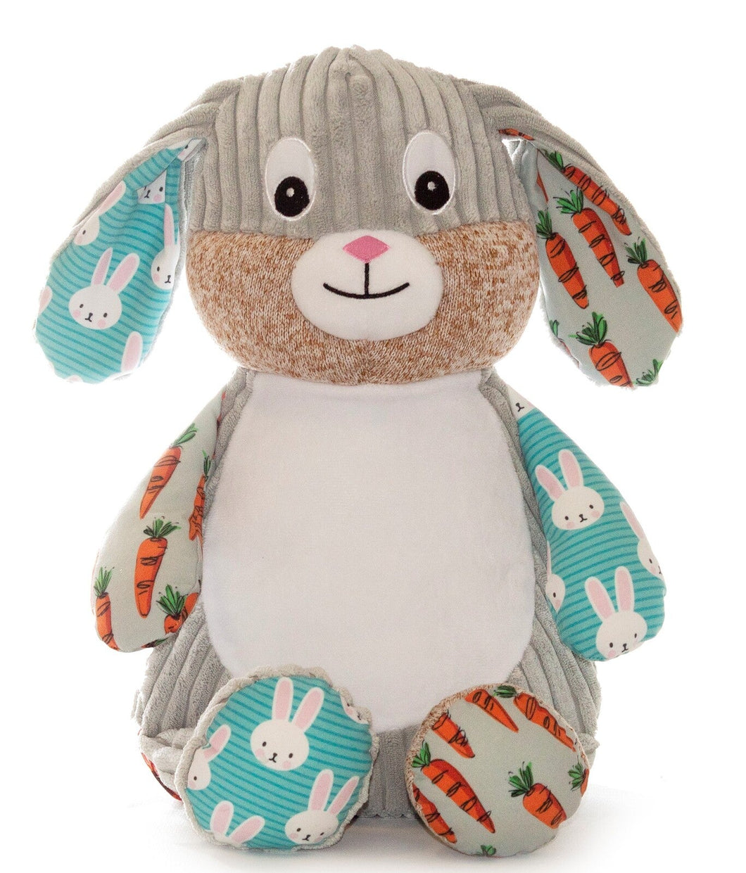 Carrot Harlequin Cubbie Bunny
