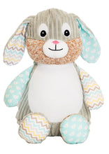 Load image into Gallery viewer, Mint Harlequin Cubbie Bunny