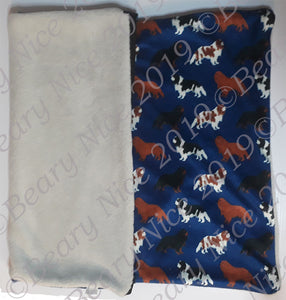 Navy Cavalier Minky Blanket